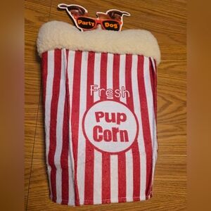 Party Dog Popcorn Costume for Dogs - Red and White